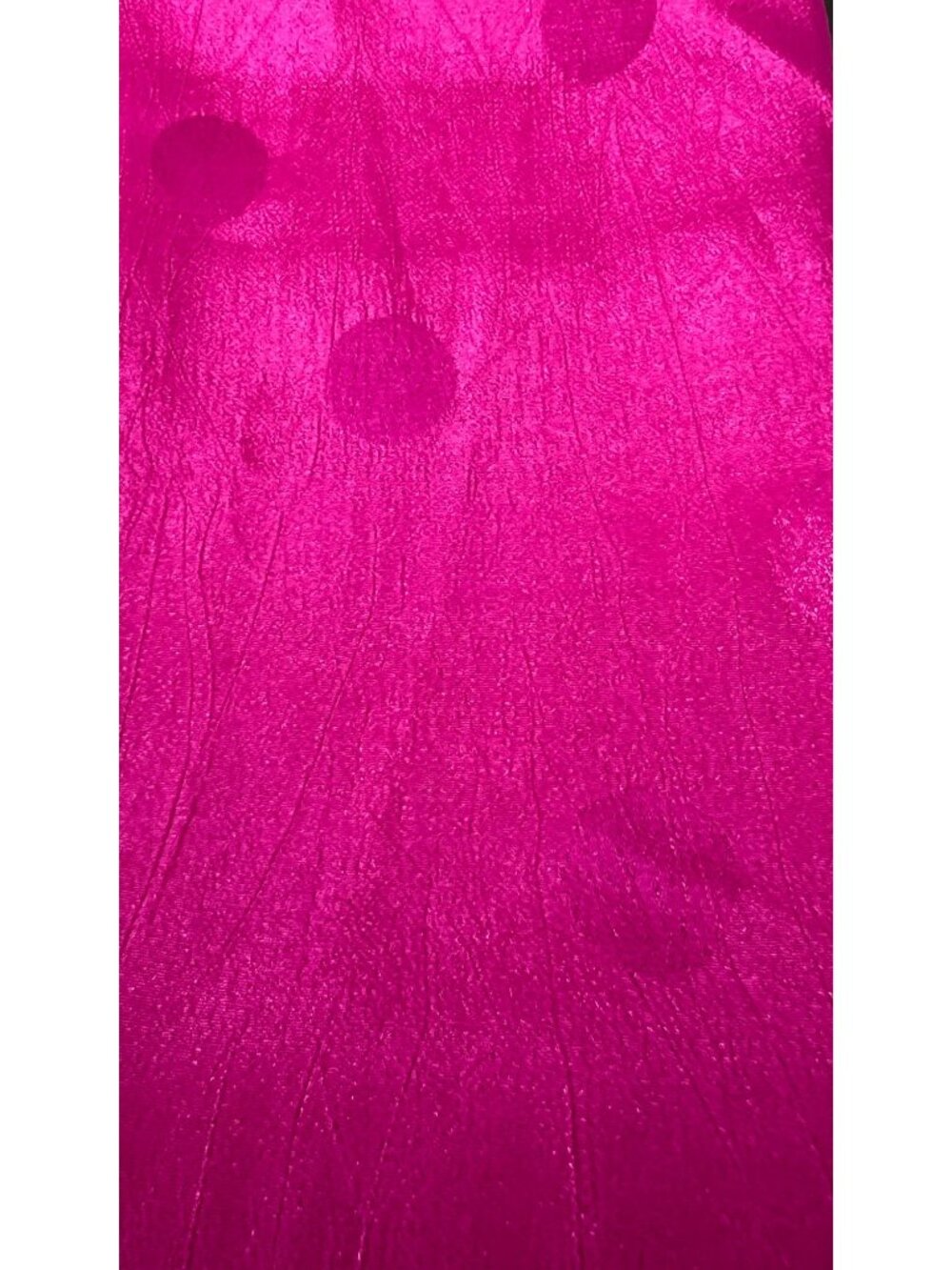 Hot Pink Polka Dot Textured Fabric Piece Folded Material - 1 Yard - Picture 2 of 2